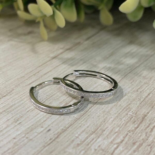 Aros Huggie circones plata rodinada