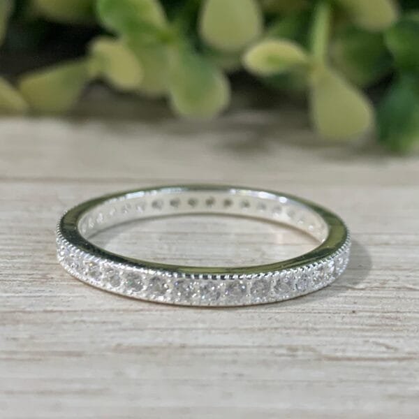 Anillo plata cintillo nro 11