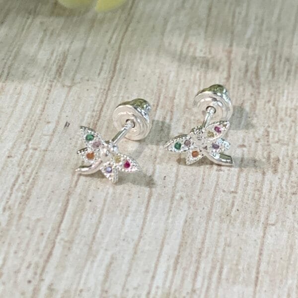 Aros plata Libélula circones multicolores tope