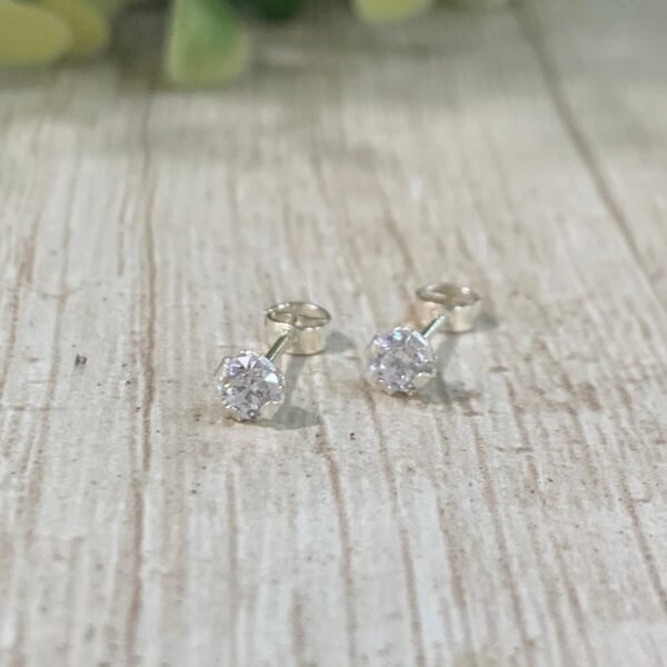 Aros plata circon tope 3,5mm