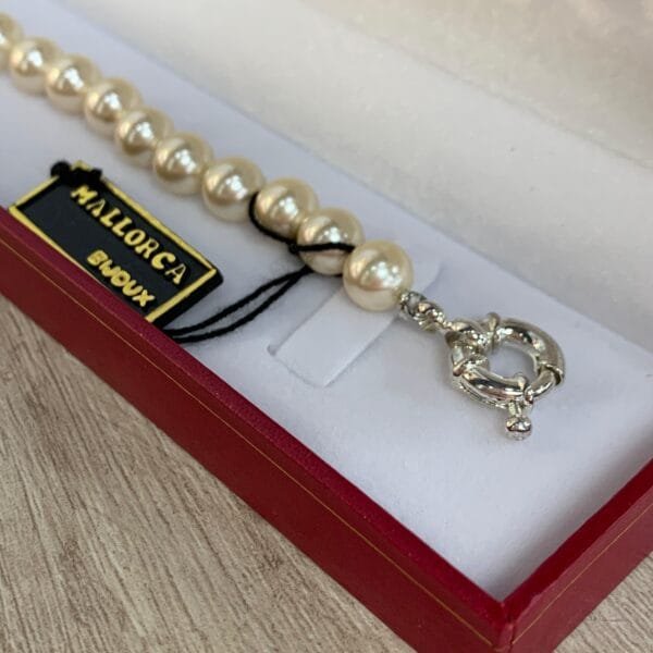 Pulsera Mallorca broche timon plata 19 cm