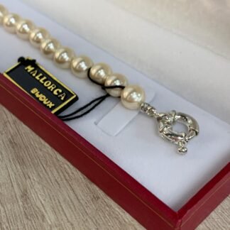 Pulsera Mallorca broche timon plata 19 cm
