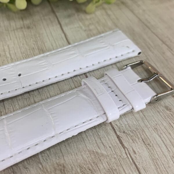 Correa cuero blanca diseño 24 mm XL