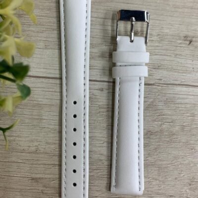 Correa cuero blanca lisa 16mm XL