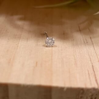 Piercing Plata punto de luz 2,4 mm