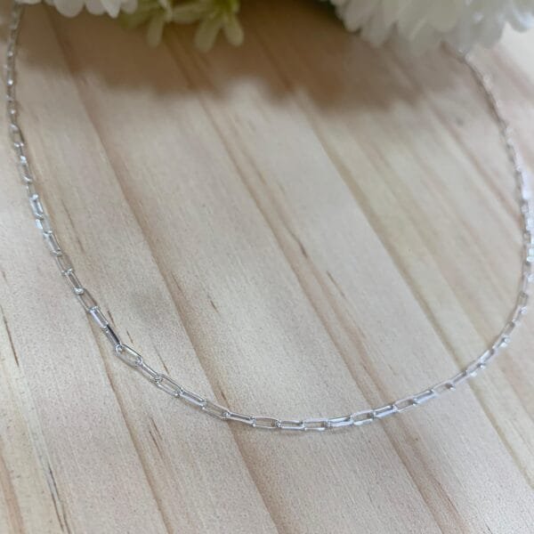 Cadena plata tradicional 60cm