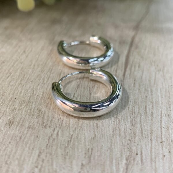 Aros plata Argolla lisa tubular 20mm