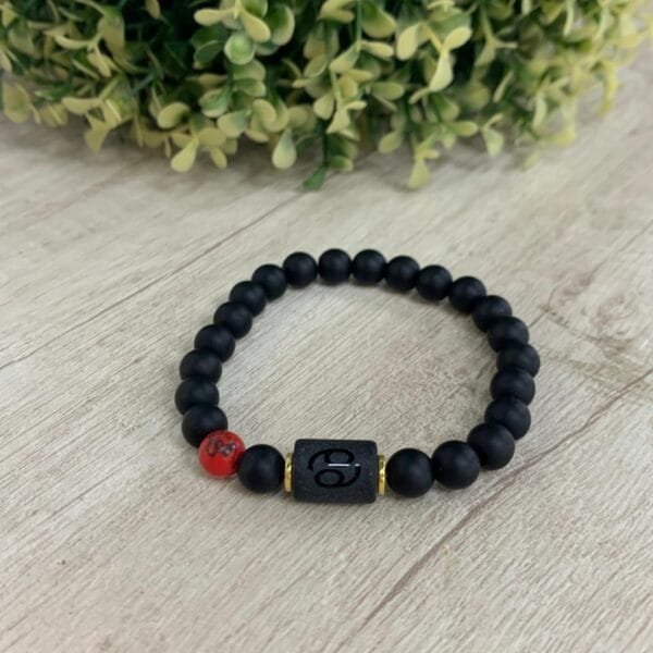 Pulsera Piedra volcánica cancer