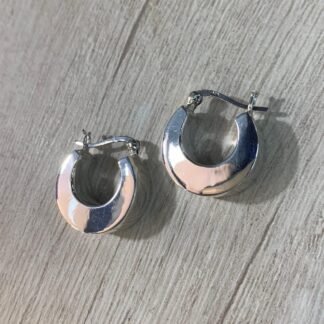 Aros plata Maxi argolla inflada 18mm