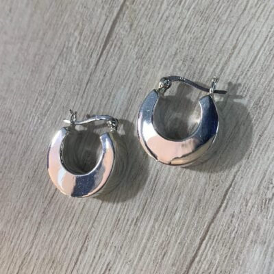 Aros plata Maxi argolla inflada 18mm