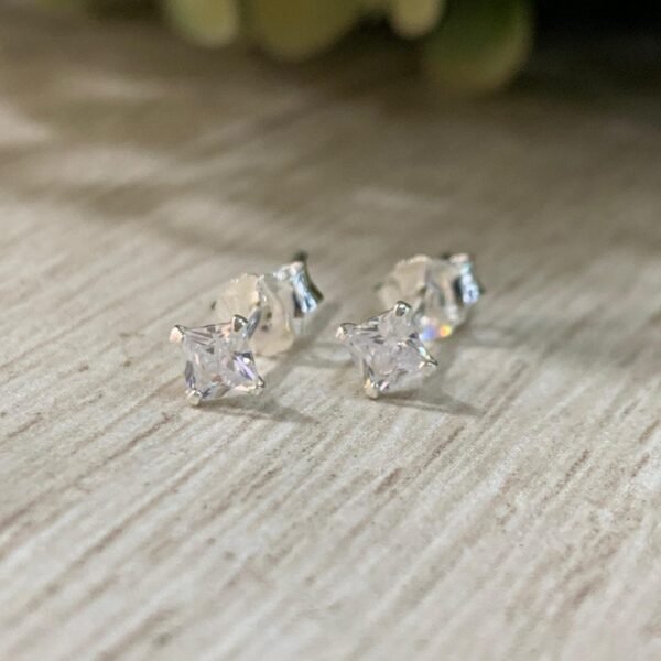 Aros plata Punto Luz cuadrado 3mm