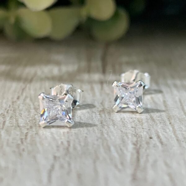 Aros plata Punto Luz cuadrado 4,5mm