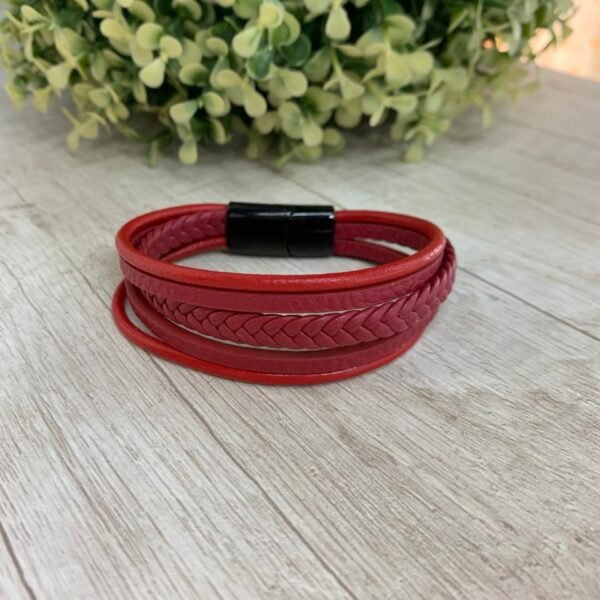 Pulsera roja 5 tiras 20,5 cm