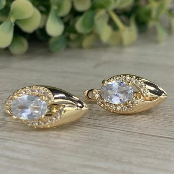 Aros  huggies gota baño oro