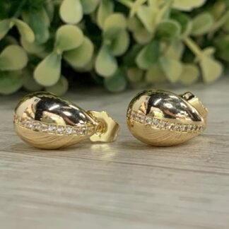 Aros  gota microcircones ba?o oro