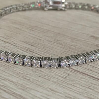 Pulsera Plata rodinada circones