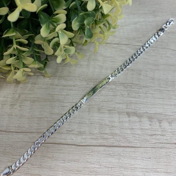 Pulsera plata grumet piocha 21 cm