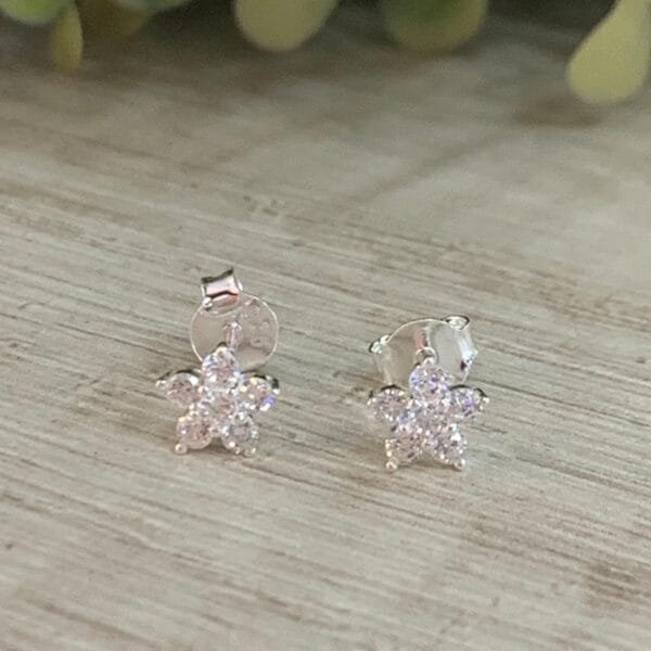 Aros plata estrella circones