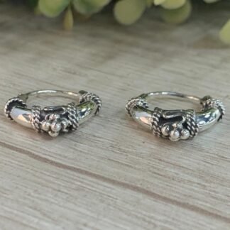 Aros plata bali 18mm