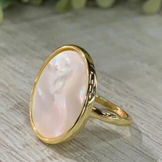 Anillo nacar ba?o oro N 10