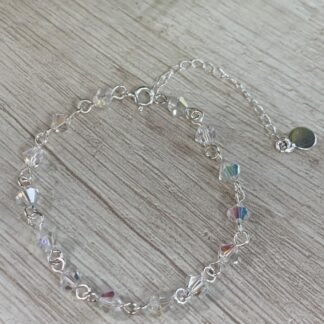 Pulsera plata cristales tornasol