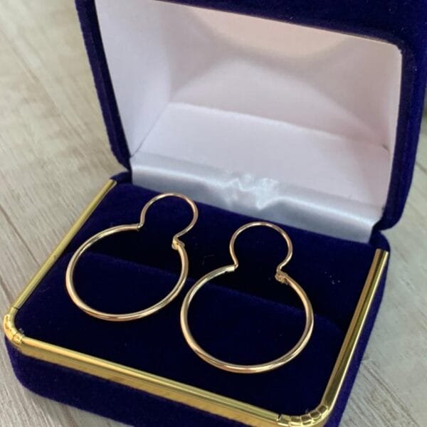 Aros oro 18k tubo redondo