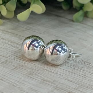 Aros plata esfera 12 mm