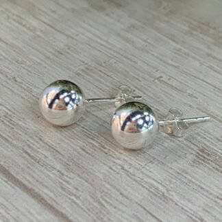 Aros plata esfera 8 mm