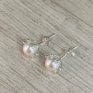 Aros plata perla rio 6 mm