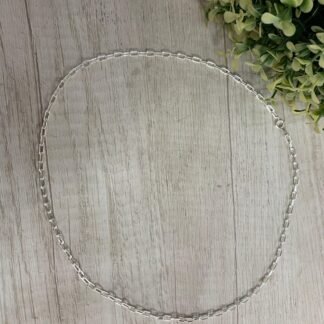 Cadena plata tradicional 60 cm.