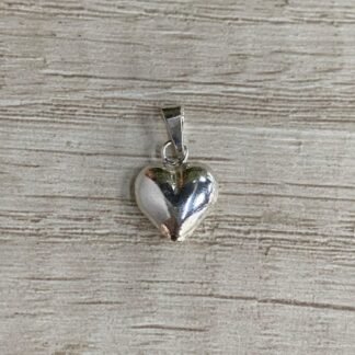 Colgante plata corazon inflado 15x12 mm