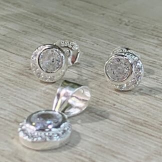 Conjunto plata punto de luz microcircones