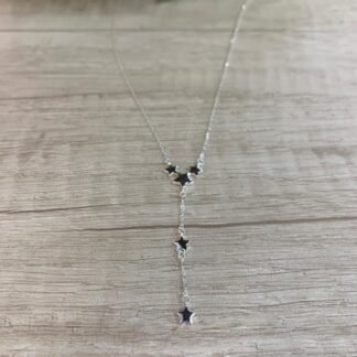 Collar plata estrellas cascada