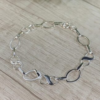Pulsera Círculos óvalos plata