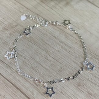 Pulsera plata cartier estrellas caladas