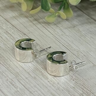 Aros plata semiargolla inflada