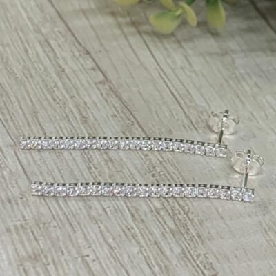 Aros plata teniss circones
