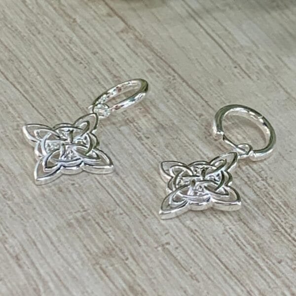 Aros plata Nudo bruja argolla huggie