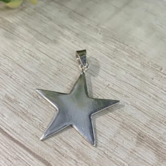 Colgante plata Estrella lisa 30x30mm