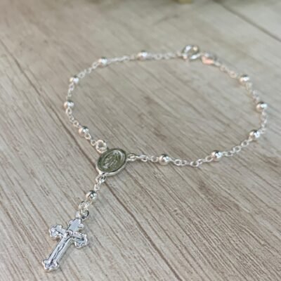 Pulsera plata Rosario