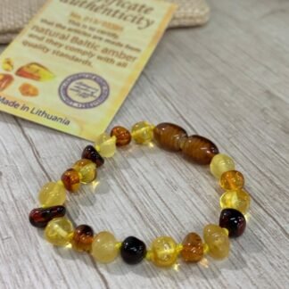 Pulsera ámbar báltico 13 cm
