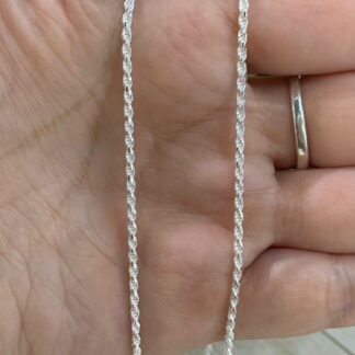 Cadena plata turbillon 60 cm