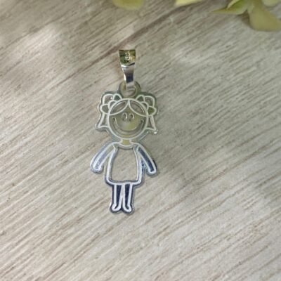 Colgante plata niña calada