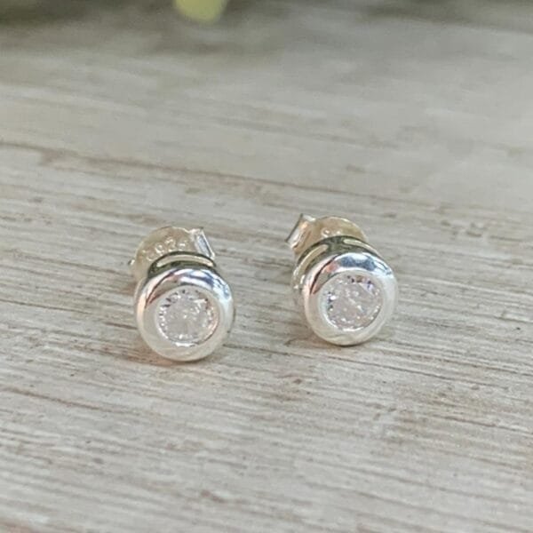 Aros plata punto de luz 6 mm