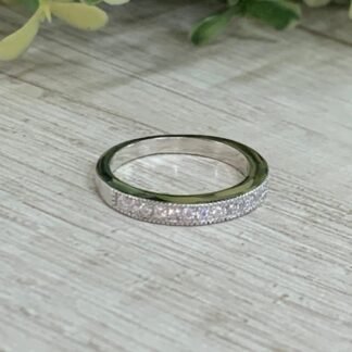 Anillo plata rodinada medio cintillo N 11