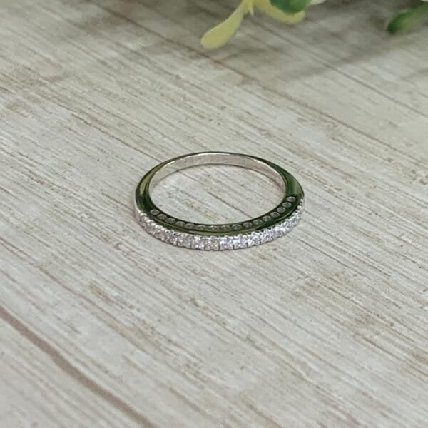 Anillo plata rodinada medio cintillo N 8