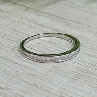 Anillo plata rodinada medio cintillo N 12