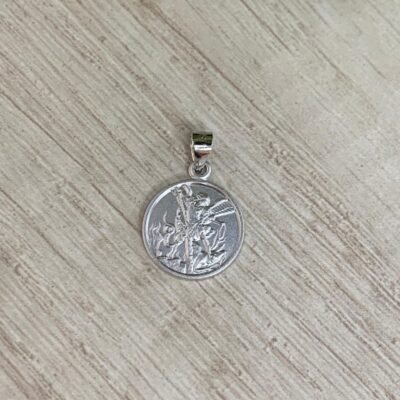 Colgante plata rodinada satinada San Miguel Arcangel