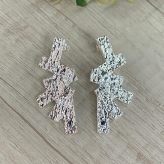 Aros baño en plata asimetricos