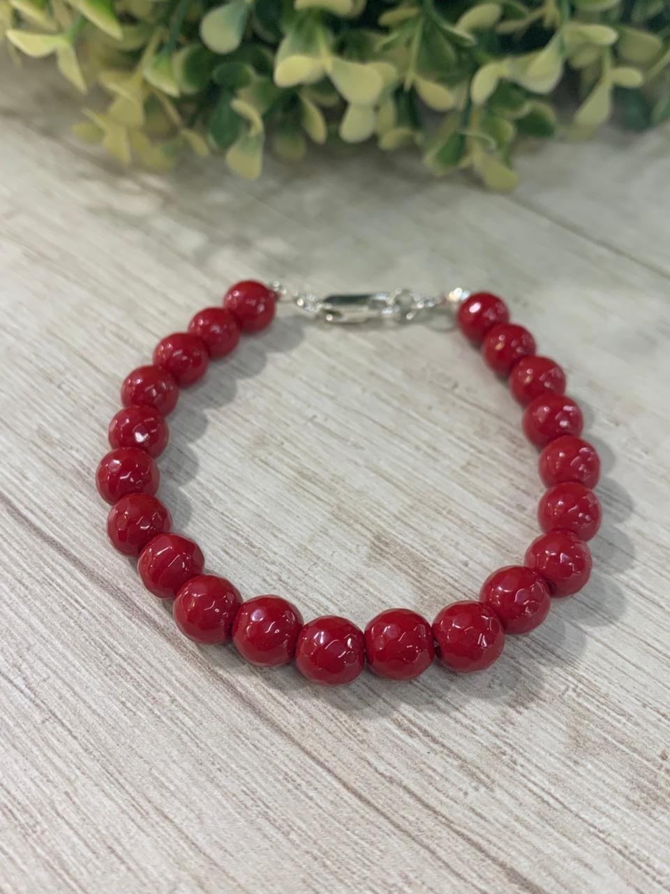 WhatsApp Image 2026-02-19 at 12.26.40 Pulsera plata agatas rojas - Imagen 1